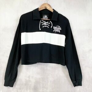 Lurking Class Womens Crop Top Shirt Size M  Lace Up‎ Goth Emo Punk Skater